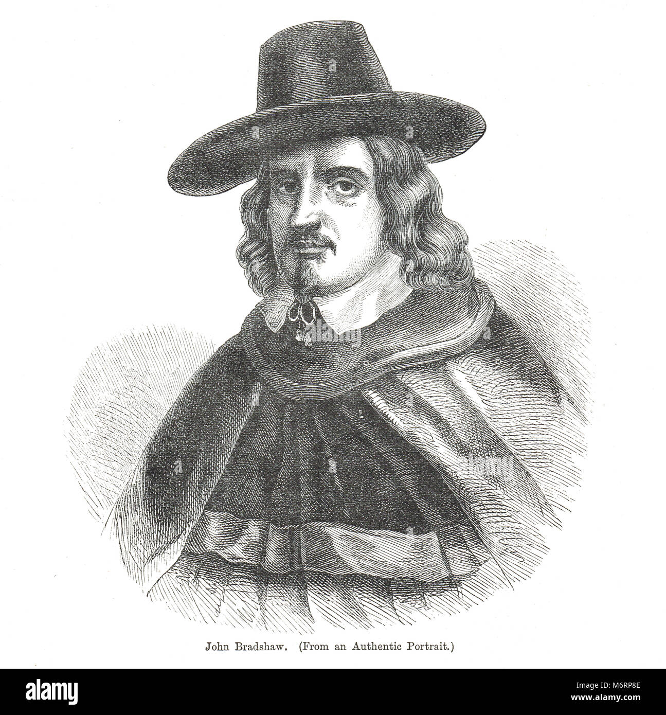 John Bradshaw, (1602-1659), englischer Richter, bekannt für seine Rolle als Präsident der Hohen Gerichtshof in dem Prozess gegen den König Charles I. Stockfoto