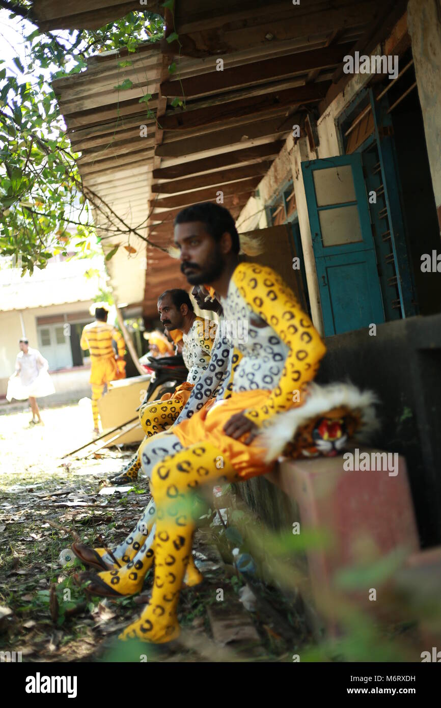 Kerala Festivals, thrissur pooram Stockfoto