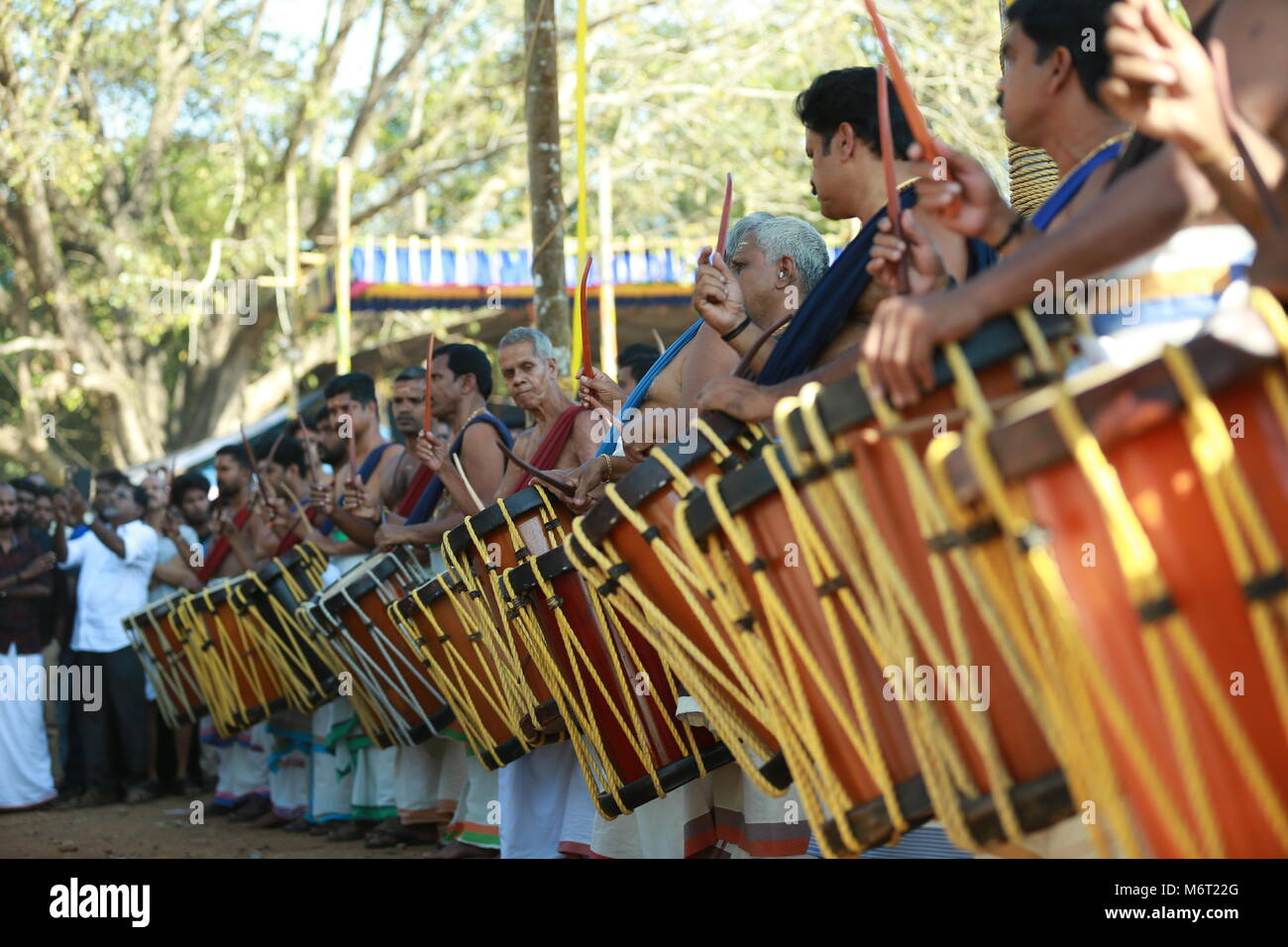 Kerala Festivals, thrissur pooram Stockfoto