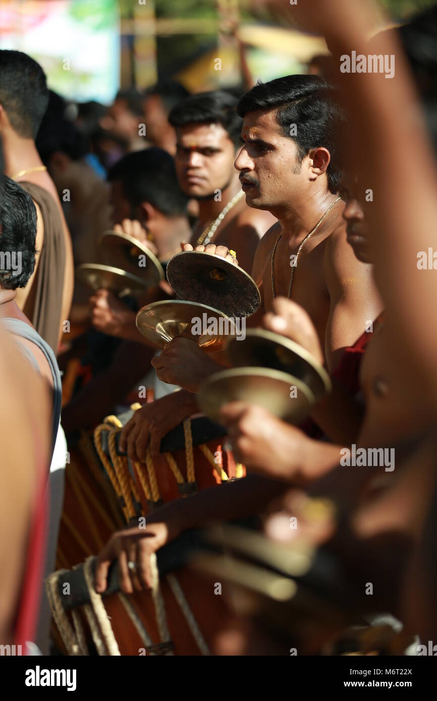 Kerala Festivals, thrissur pooram Stockfoto