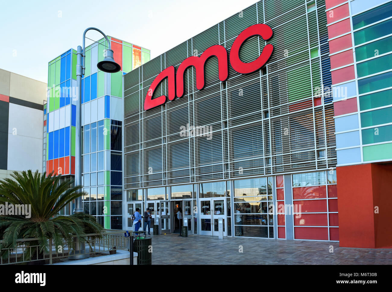 Außen- und Zeichen der AMC-Zentrum Film Theater in Las Vegas, Nevada. Stockfoto