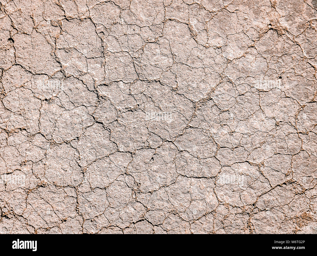 Trockene rissige Land. Ariden Umgebung. Wasser Abfall Konzept. Geeignet für die globale Erwärmung. Stockfoto