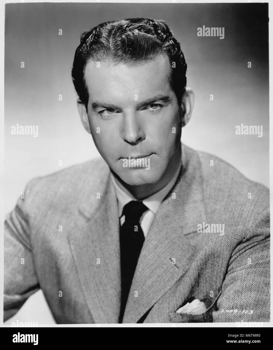 Fred MacMurray, Werbung Portrait für den Film, "Double Indemnity", Paramount Pictures, 1944 Stockfoto