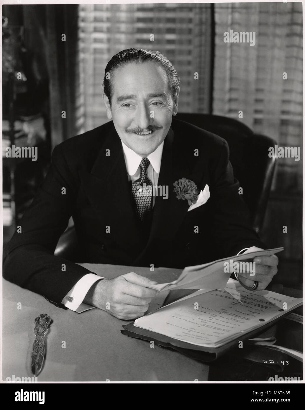 Adolphe Menjou Werbung Portrait Fur Den Film Stage Door