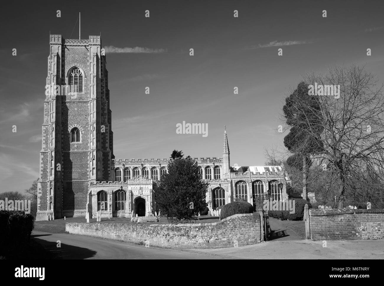 Die Pfarrkirche St. Peter und Paul, Lavenham Dorf, Suffolk County, England, Großbritannien Stockfoto