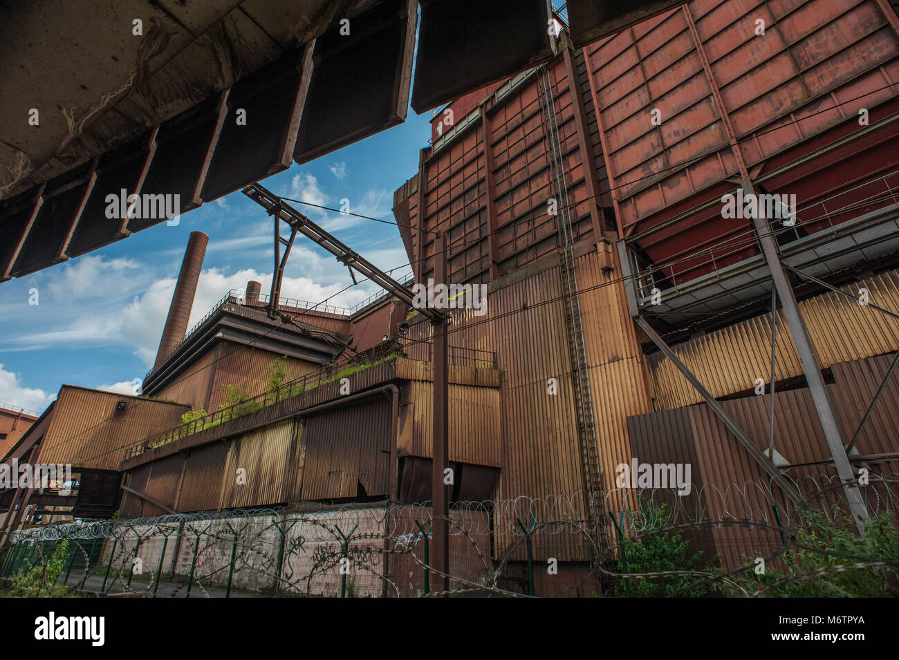 Charleroi, Eisen- und Stahlindustrie. Belgien. Stockfoto