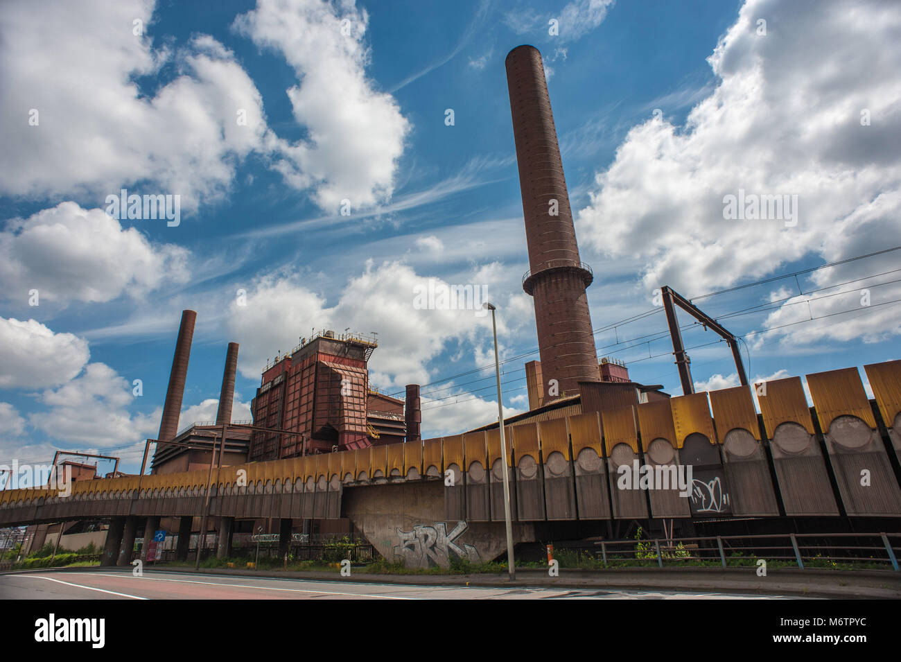 Charleroi, Eisen- und Stahlindustrie. Belgien. Stockfoto