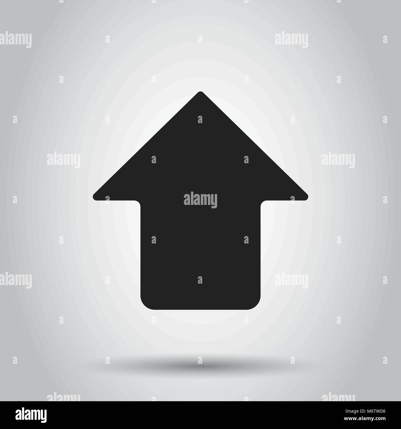 Pfeil nach oben Vektor icon. Nach vorne zeigende Pfeil Abbildung. Business Konzept einfache flache Piktogramm auf isolierten Hintergrund. Stock Vektor