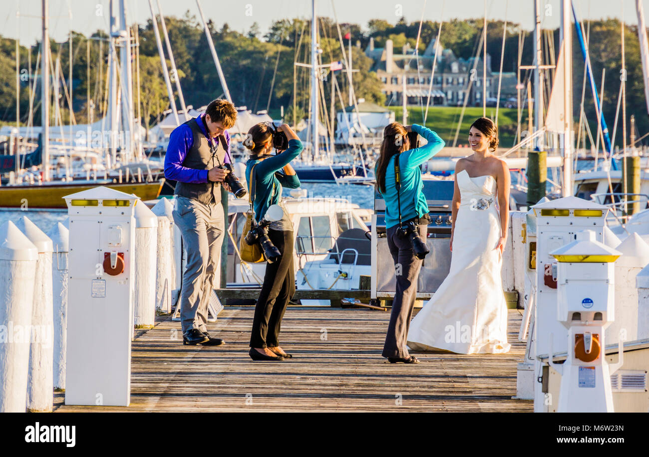 Hochzeit Regatta Place Newport, Rhode Island, USA Stockfoto