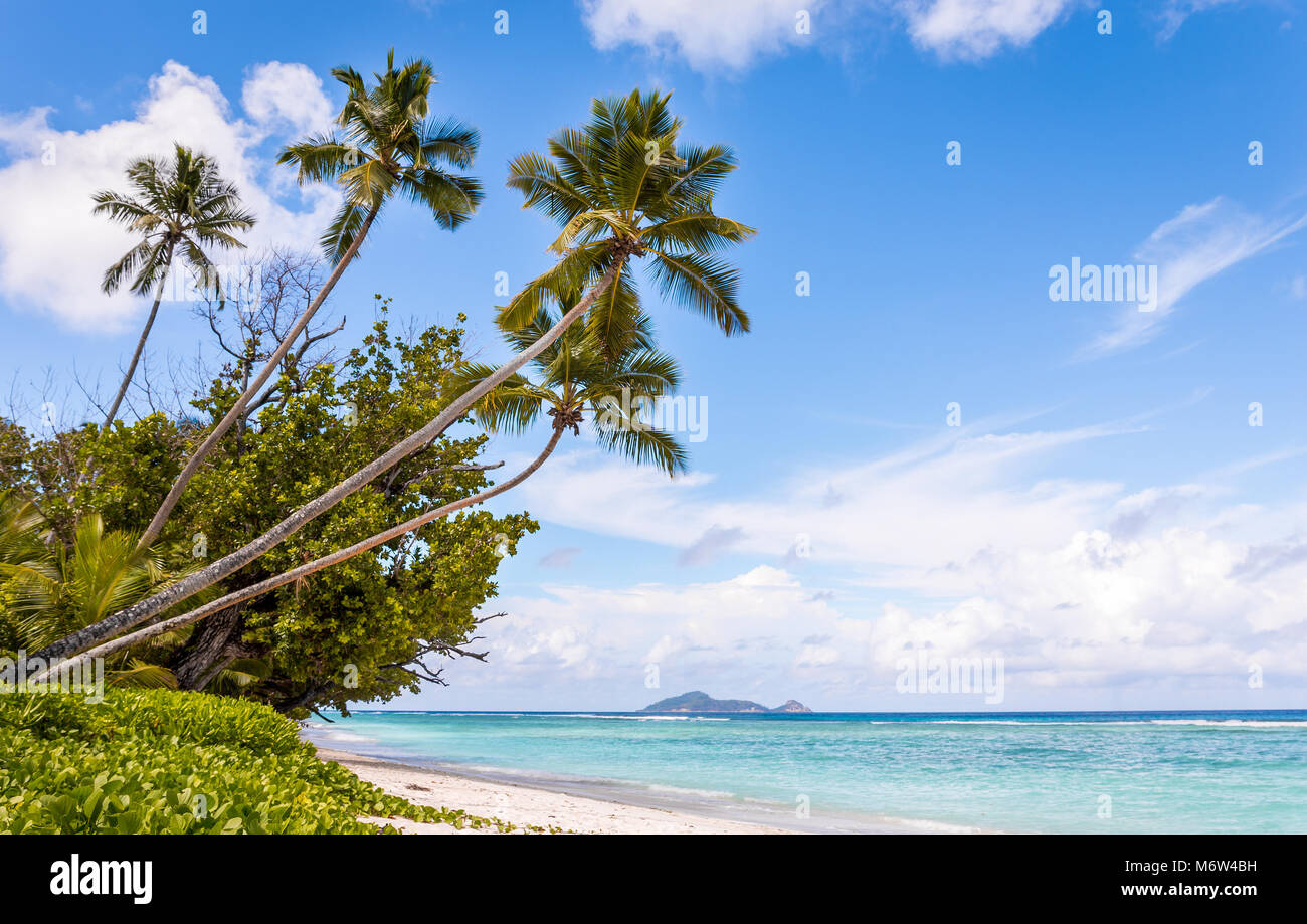 Wunderschönen tropischen Strand auf Silhouette Island, Seychellen Stockfoto