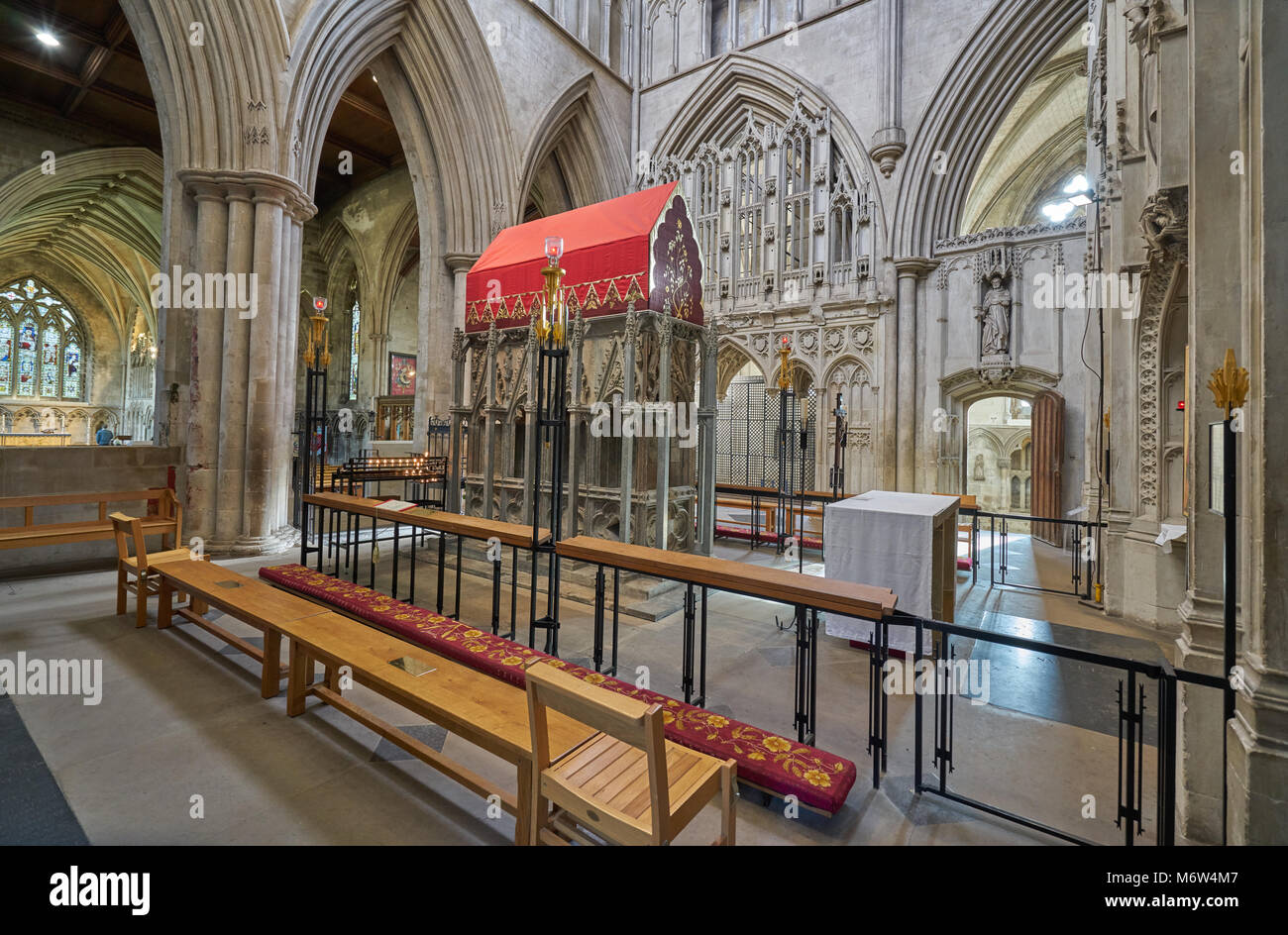 St Albans Cathedral Schrein von St. Alban Stockfoto