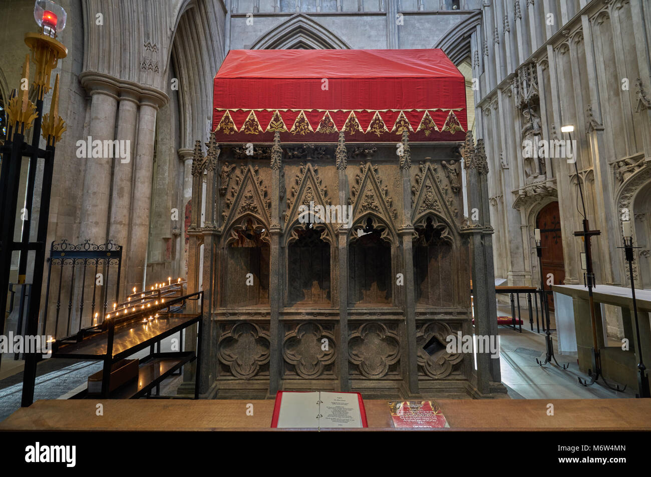 St Albans Cathedral Schrein von St. Alban Stockfoto