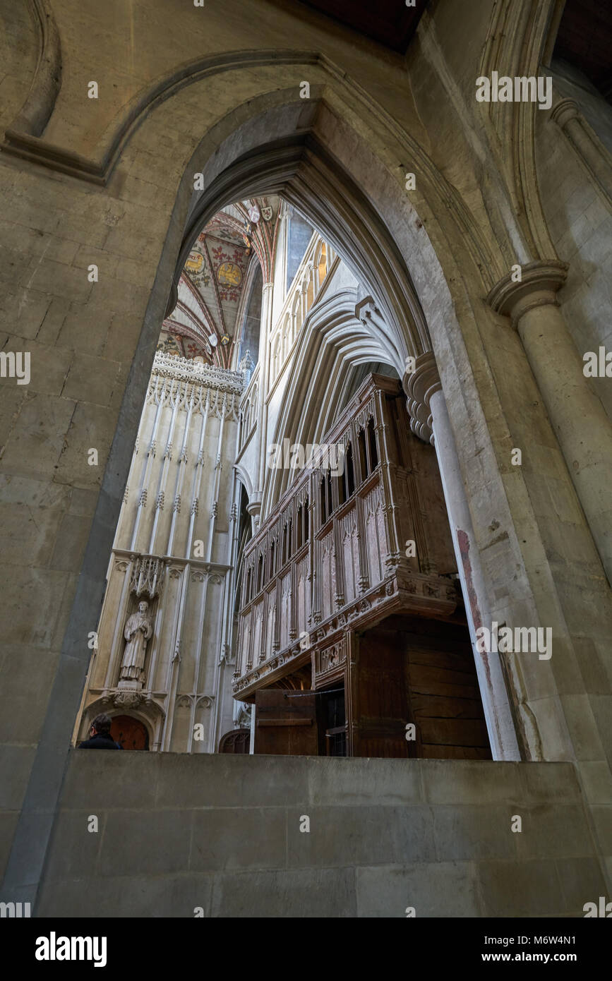 St Albans Cathedral ansehen Loft Stockfoto