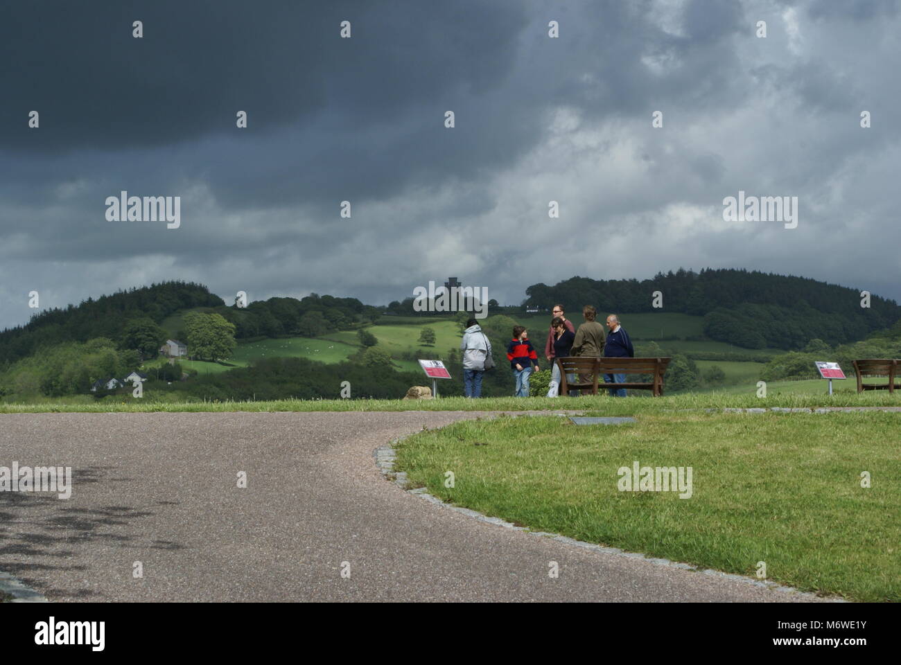 Besucher des Nationalen Botanischen Garten von Wales Stockfoto