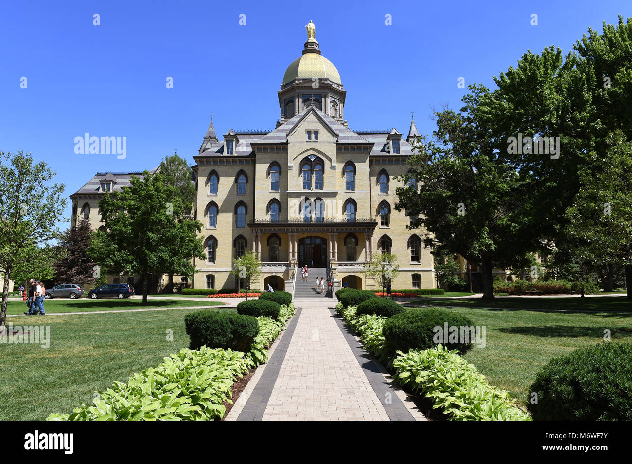 South Bend, IN, USA – 24. Juni 2016: Campus der University of Notre Dame in South Bend, Indiana. Stockfoto