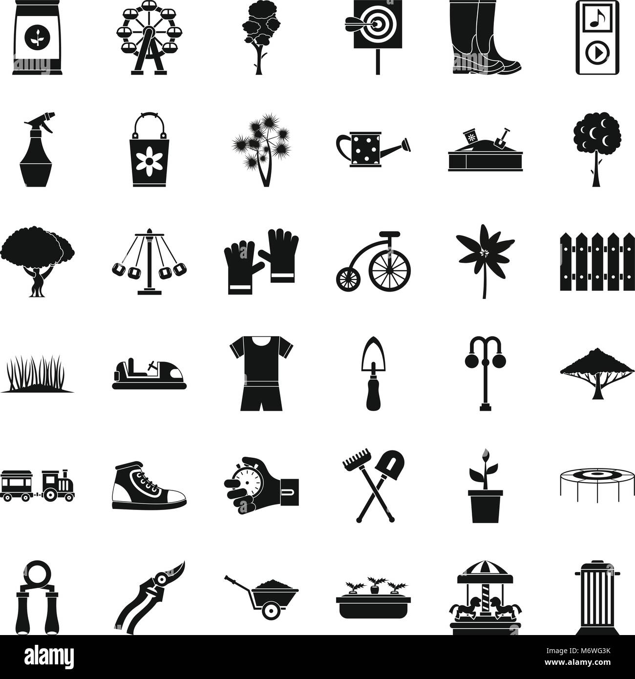 Gärtner Symbole gesetzt, einfachen Stil Alamy