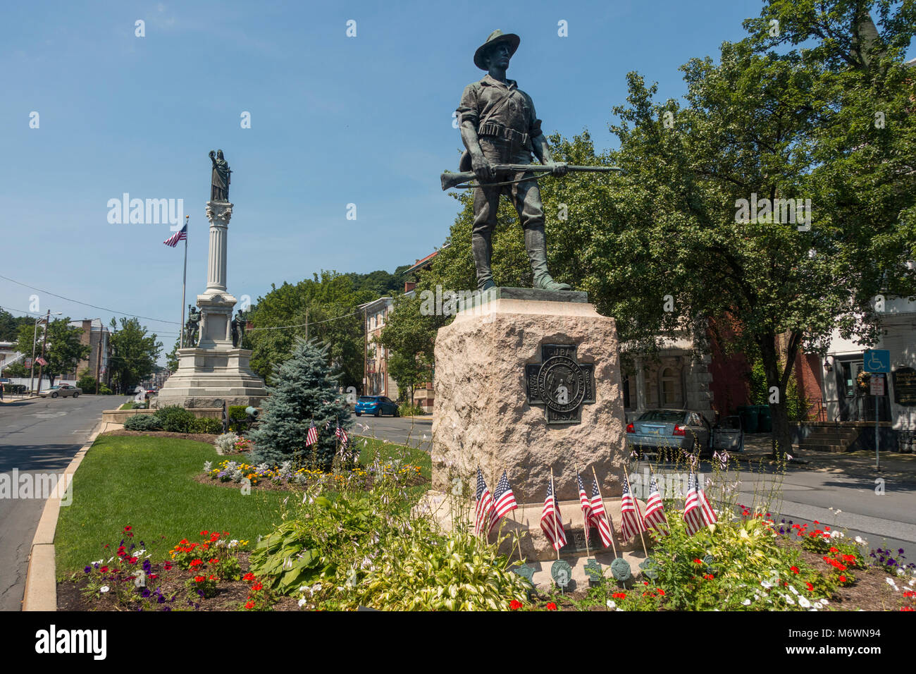 Soldaten Denkmal des Schuylkill County pottsville PA Stockfoto
