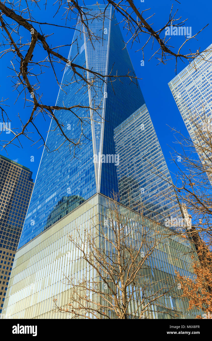 Oculus World Trade Center Verkehrsknotenpunkt und eine Freedom Tower Stockfoto