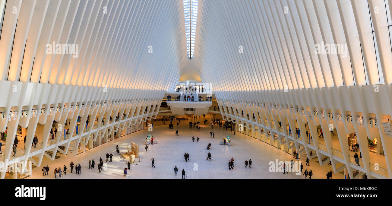 World Trade Center Verkehrsknotenpunkt, Manhattan, New York, USA Stockfoto