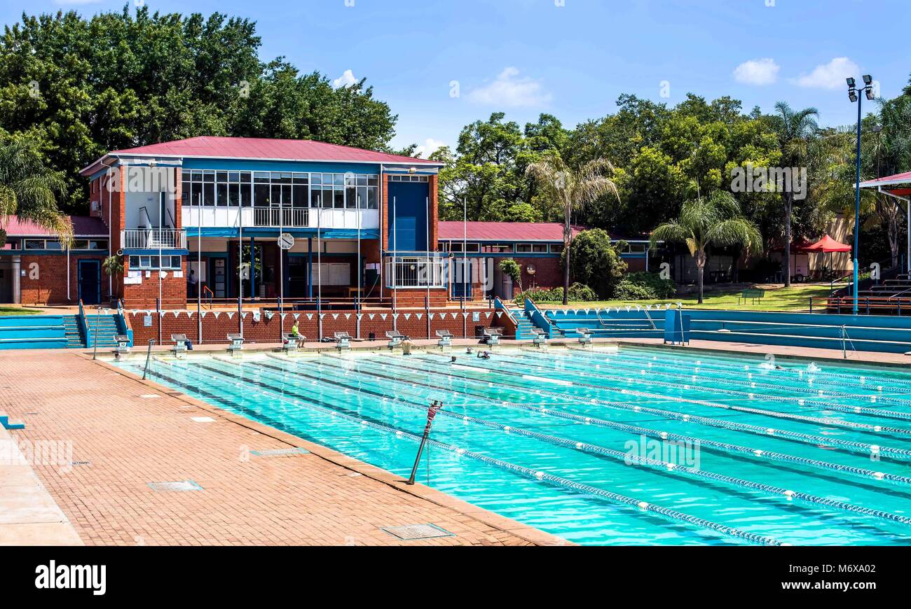 Hillcrest Pool in Hatfield. Pretoria, Südafrika. Stockfoto