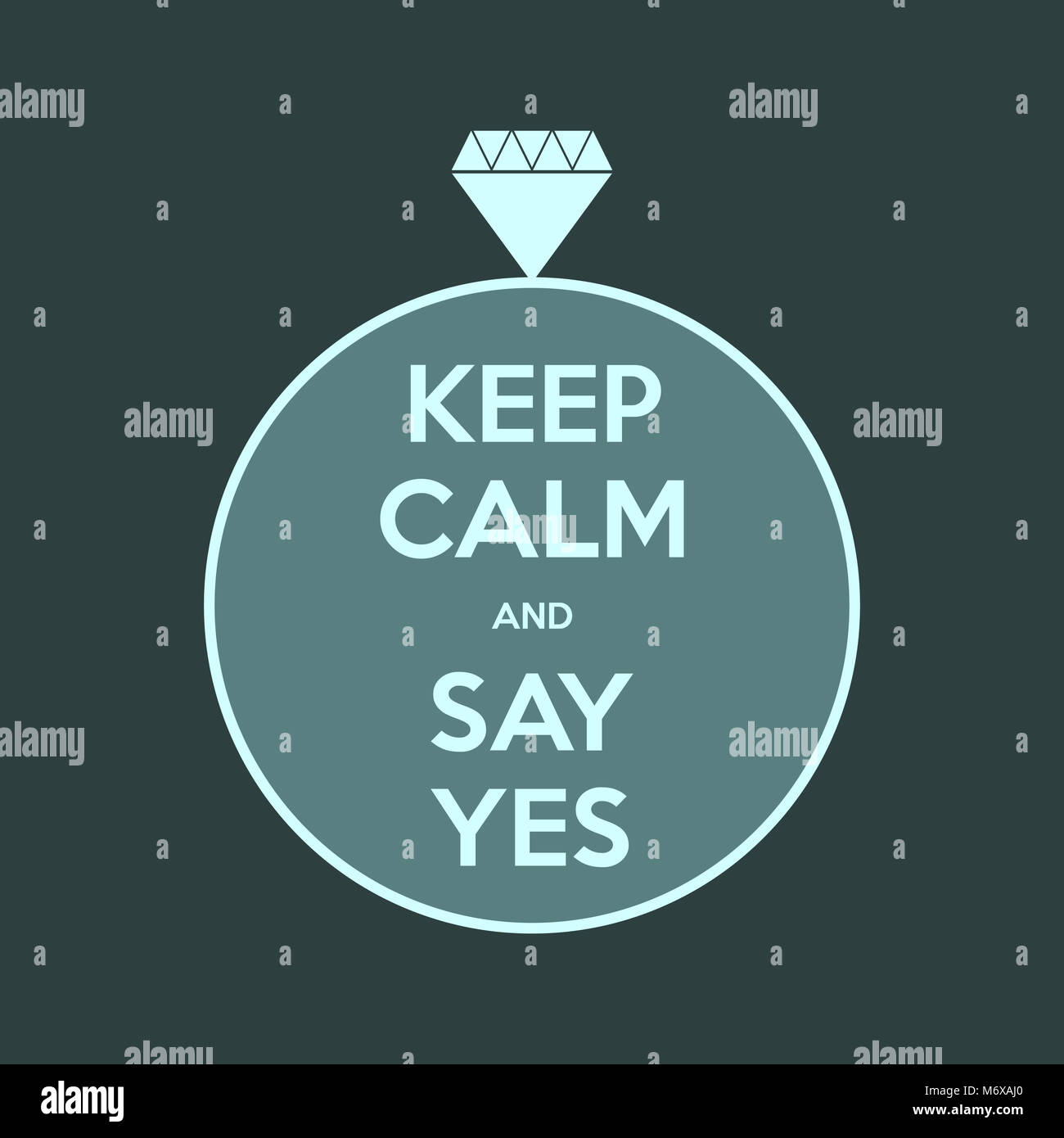 bleiben Sie ruhig und sagen Sie: Ja Stockfoto