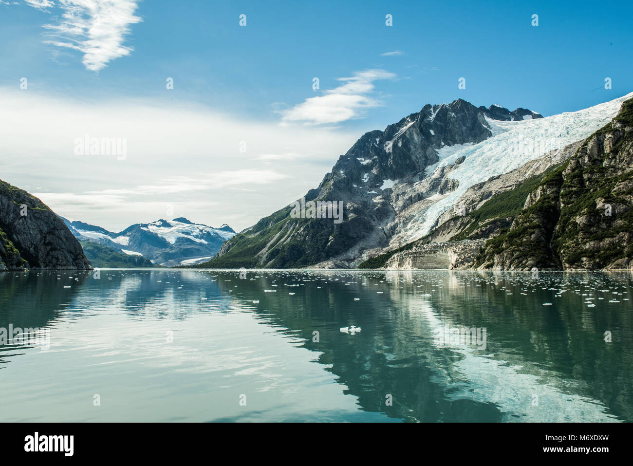 Whale Watching an der Ausfahrt Glacier Stockfoto