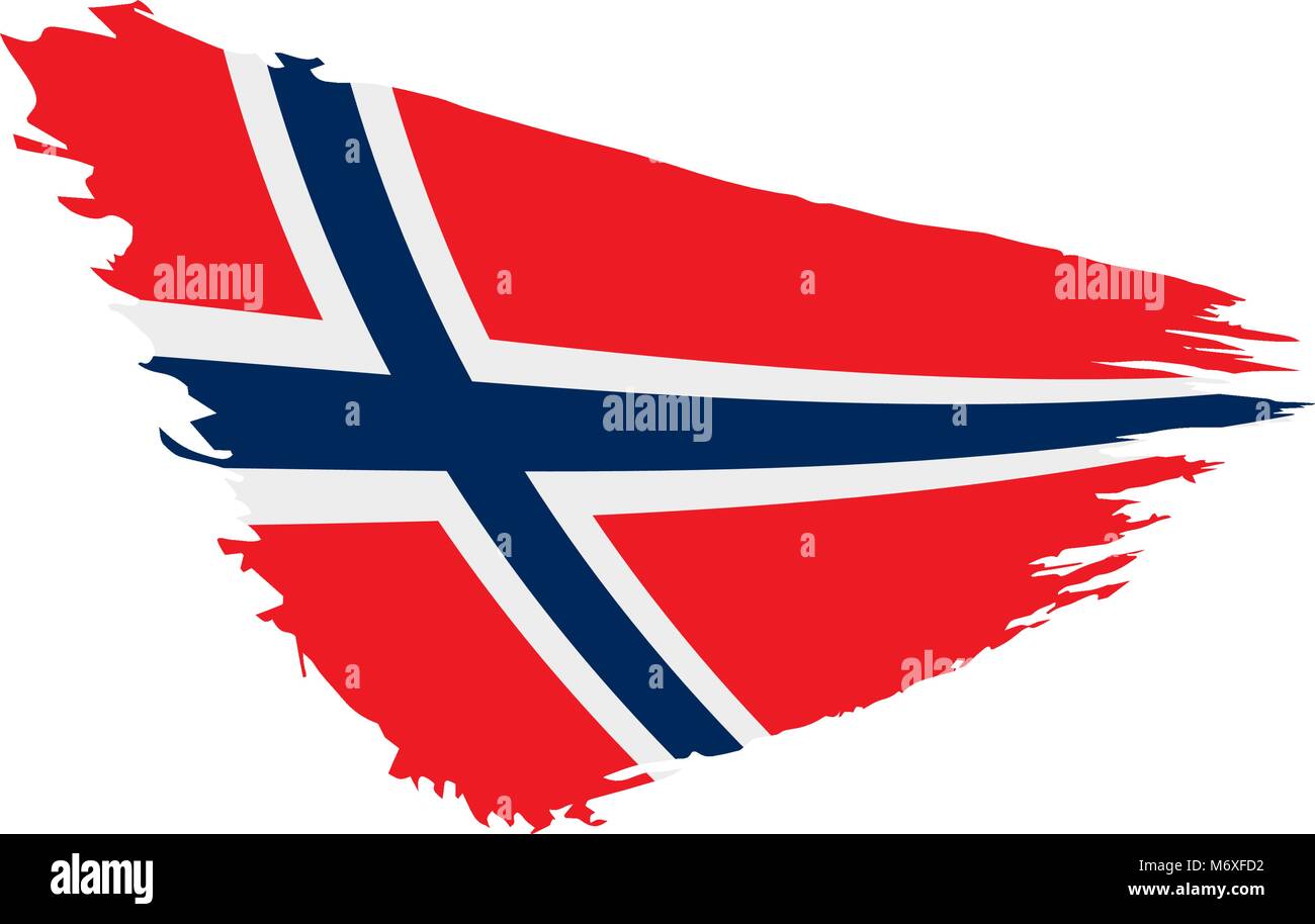 Norwegen Flagge, Vektor, Abbildung Stock Vektor