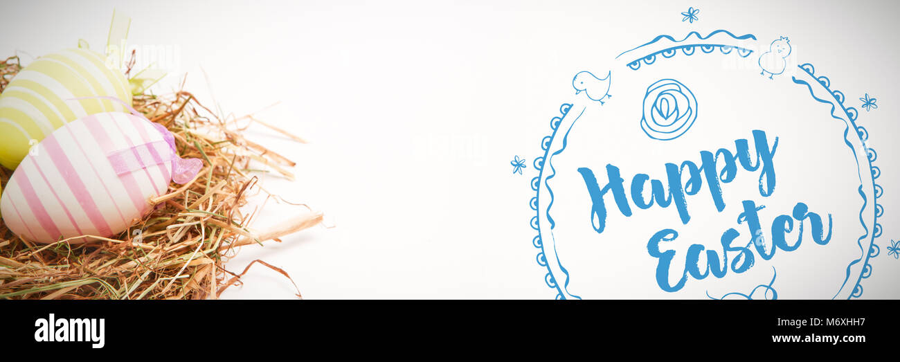 Das zusammengesetzte Bild im Frohe Ostern logo Stockfoto
