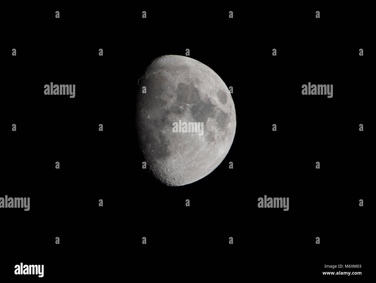 Waxing Crescent Moon. Stockfoto