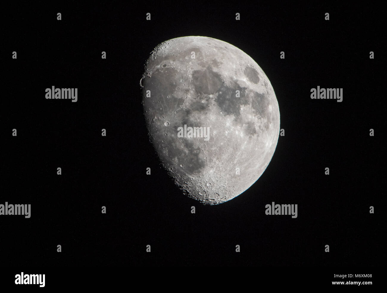 Waxing Crescent Moon. Stockfoto