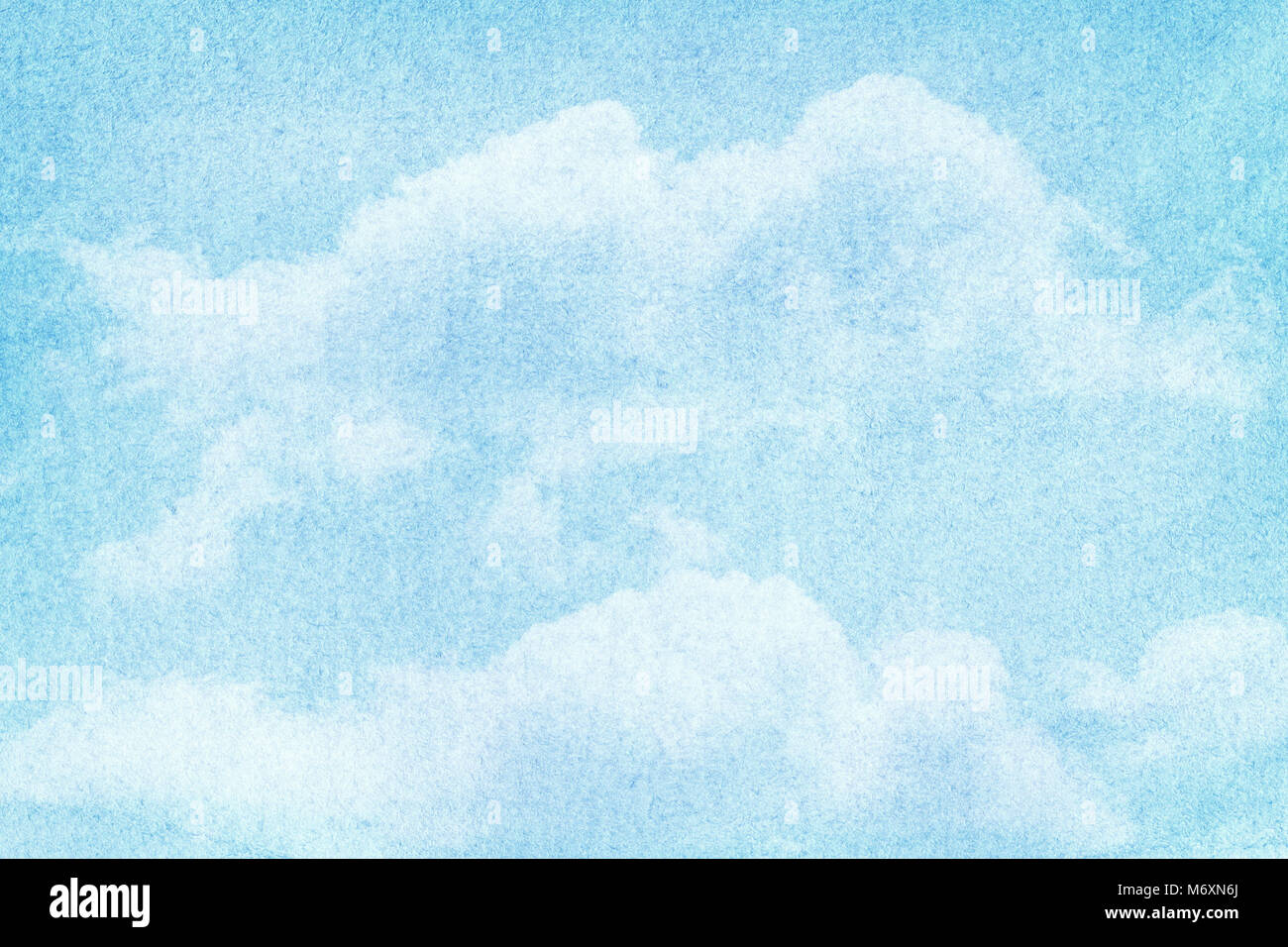 Gemalte aquarell Wolken und Himmel. Stockfoto