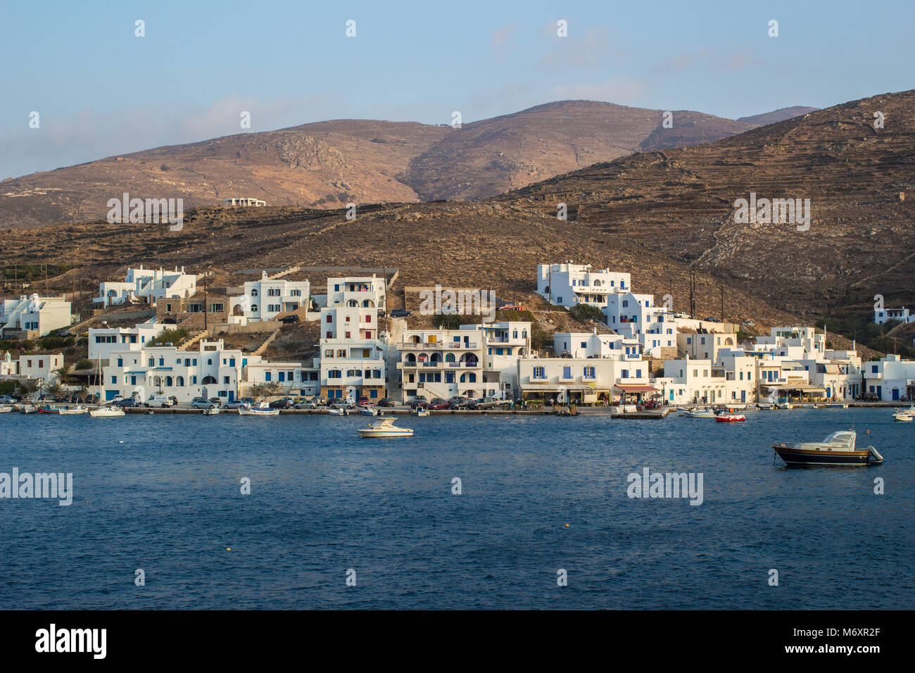Blick auf die Insel Tinos in Griechenland Stockfoto