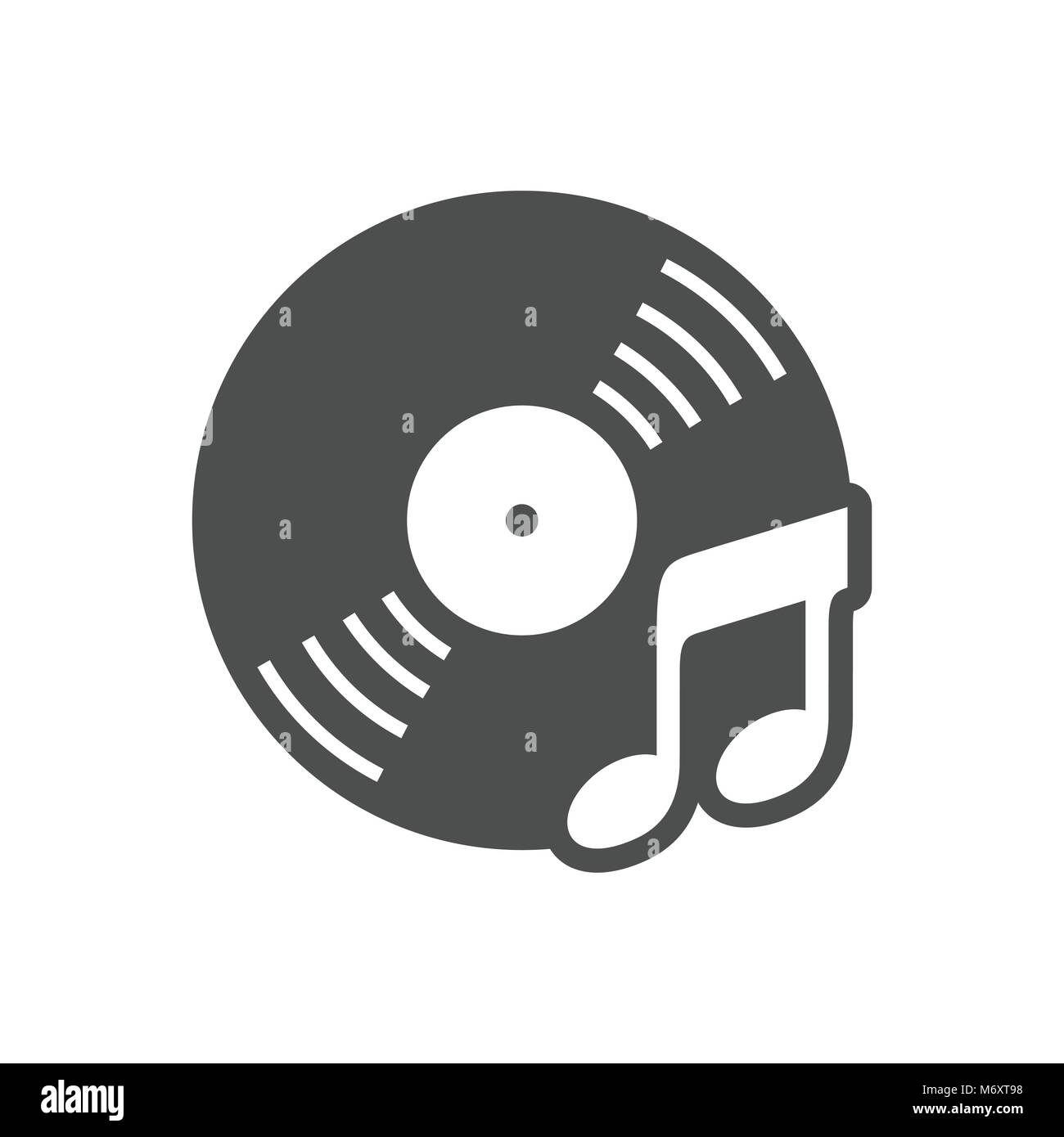 Audio-CD Musik einfach das Symbol Symbol Vektor Grafik Logo Design Stock Vektor