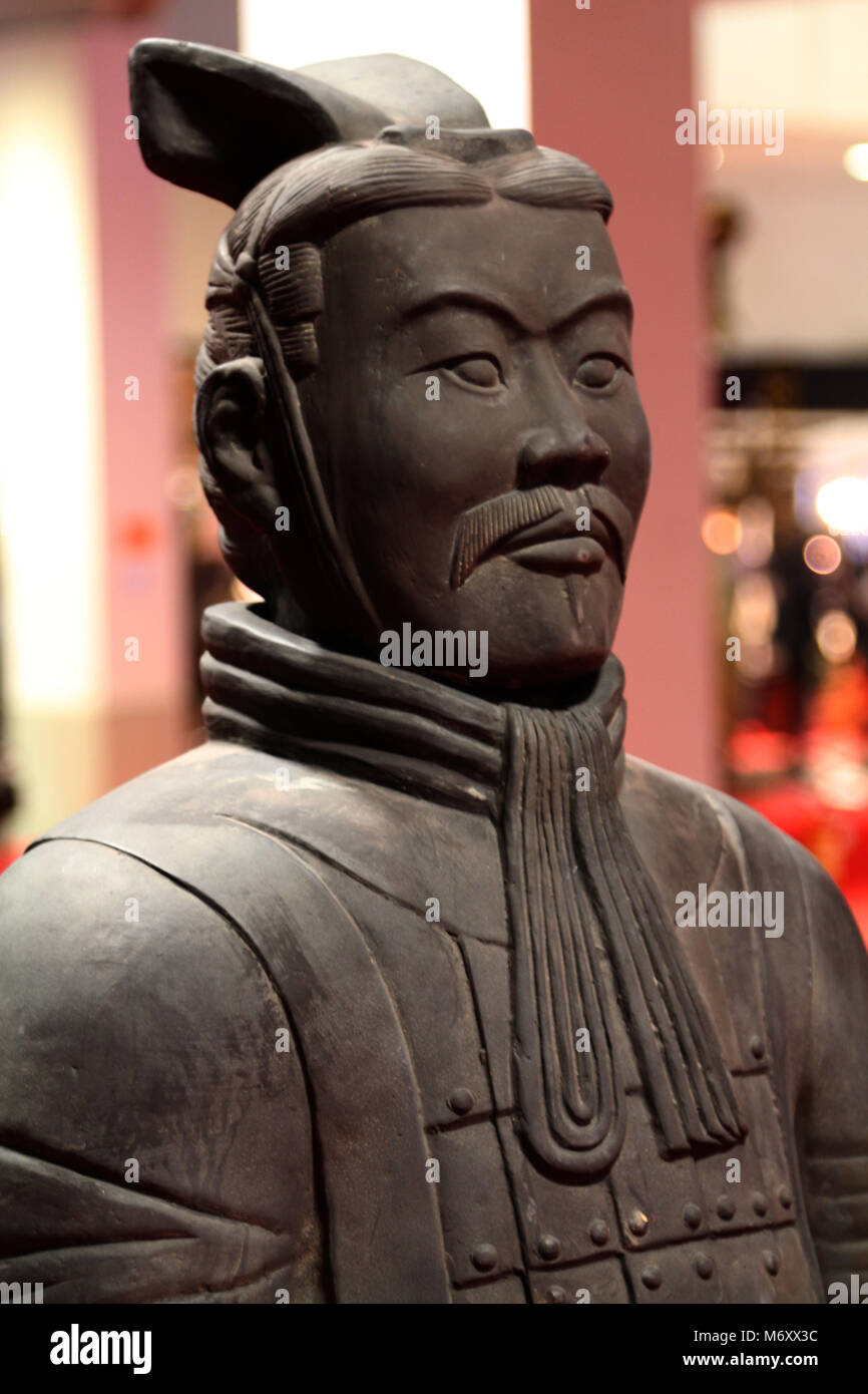 Kopie eines alten Soldat Statue des alten chinesischen Armee Stockfoto