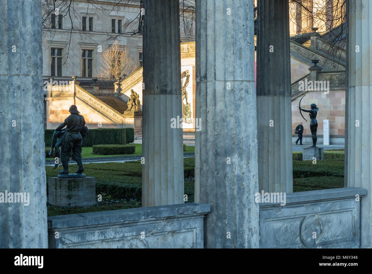 Die Gärten der Alten Nationalgalerie, Mitte, Berlin, Gernany Stockfoto