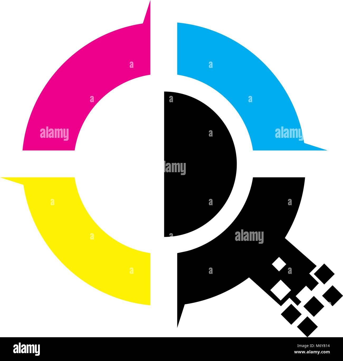 Digitaldruck Logo Design Template Vector Stock Vektor