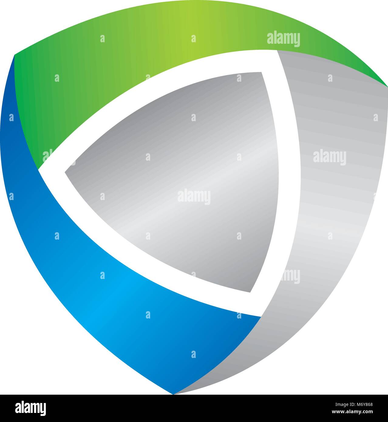 Dynamische Shield Logo Design Template Vector Stock Vektor