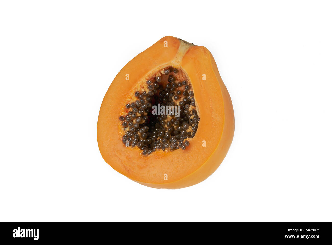 Süße papaya auf weißem Hintergrund Stockfoto