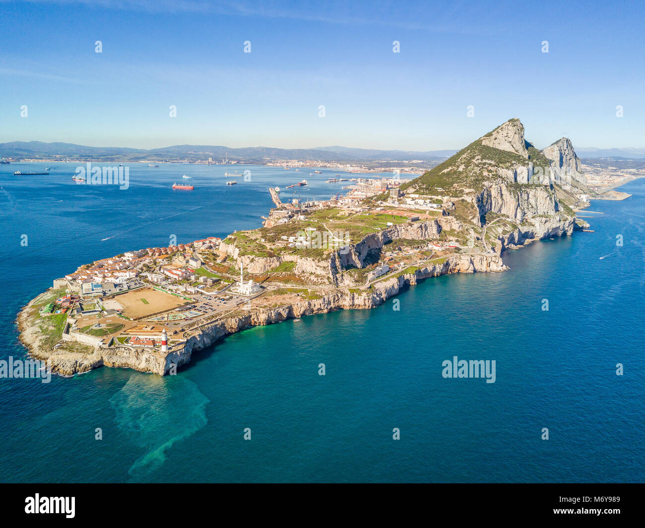 Berühmte Gibraltar Rock auf den Überseeischen britisches Territorium