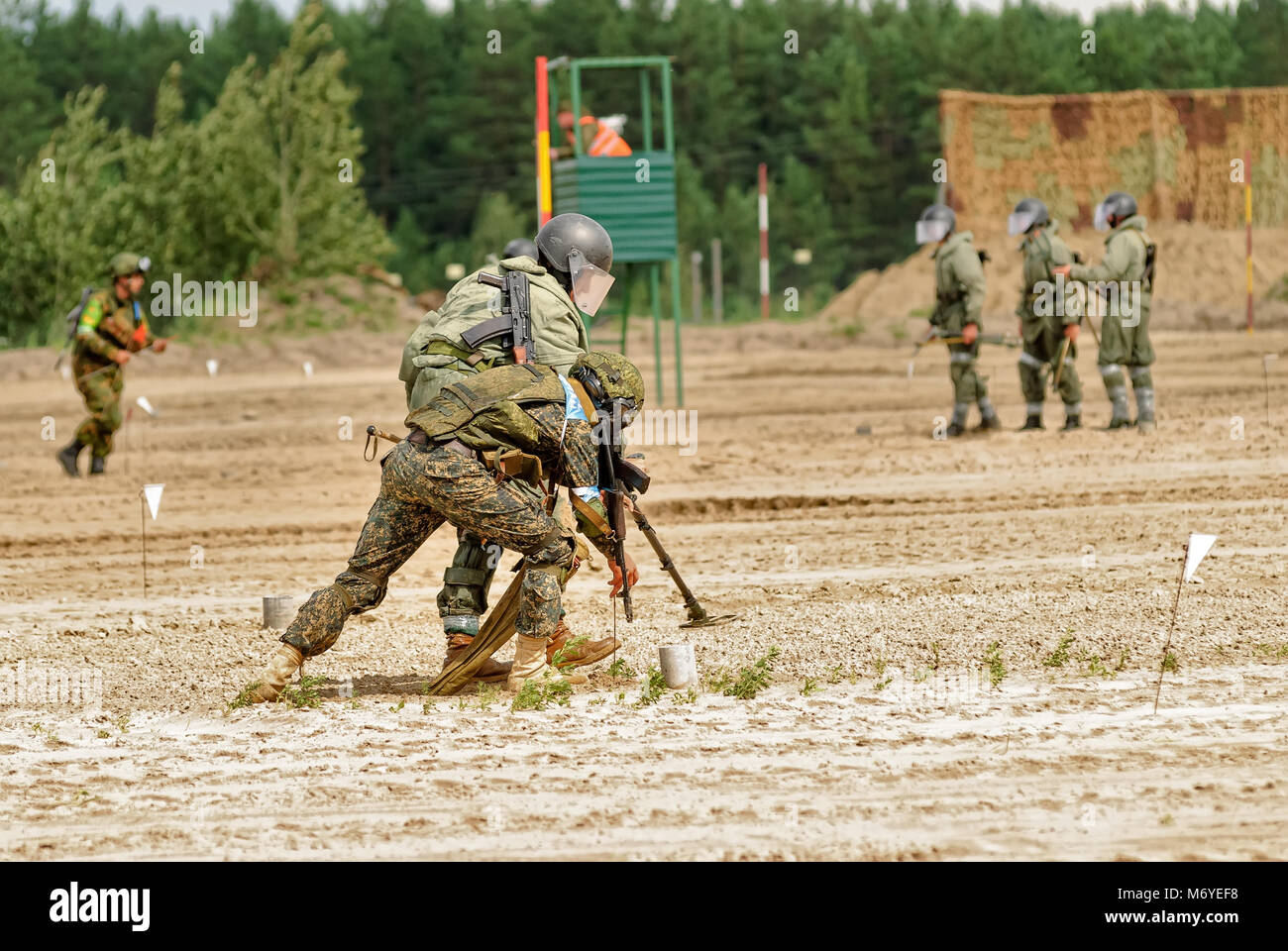 Armee Spiele-2017. Sichere Route Wettbewerb. Tjumen. Russland Stockfoto