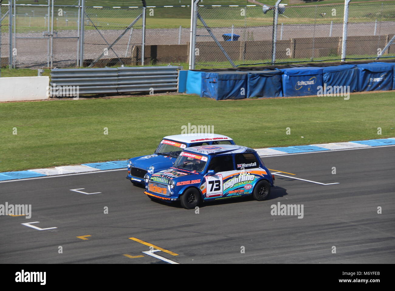 Mini 7 Racing in Donington Park Circuit Juli 2015 Stockfoto