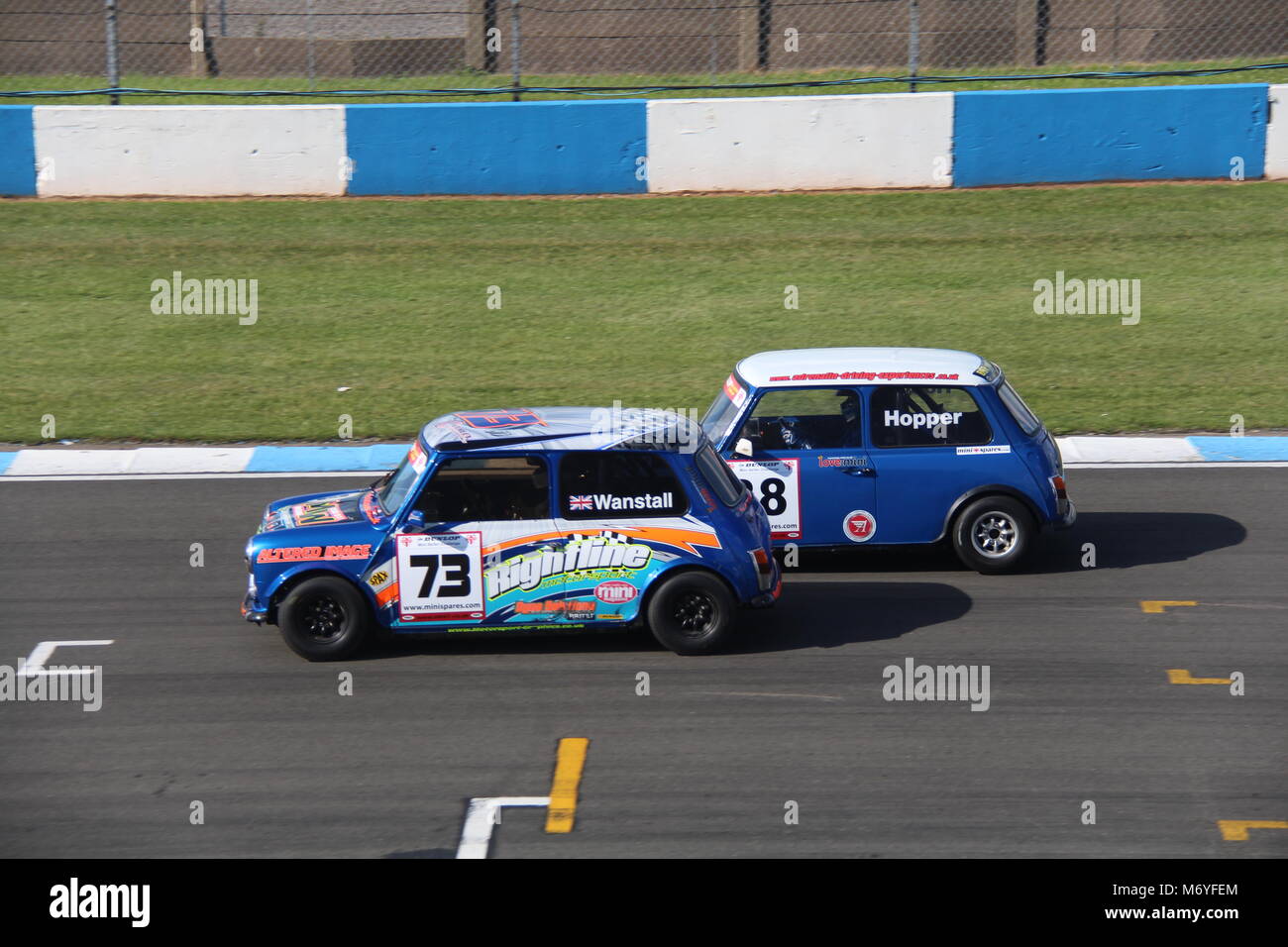 Mini 7 Racing in Donington Park Circuit Juli 2015 Stockfoto