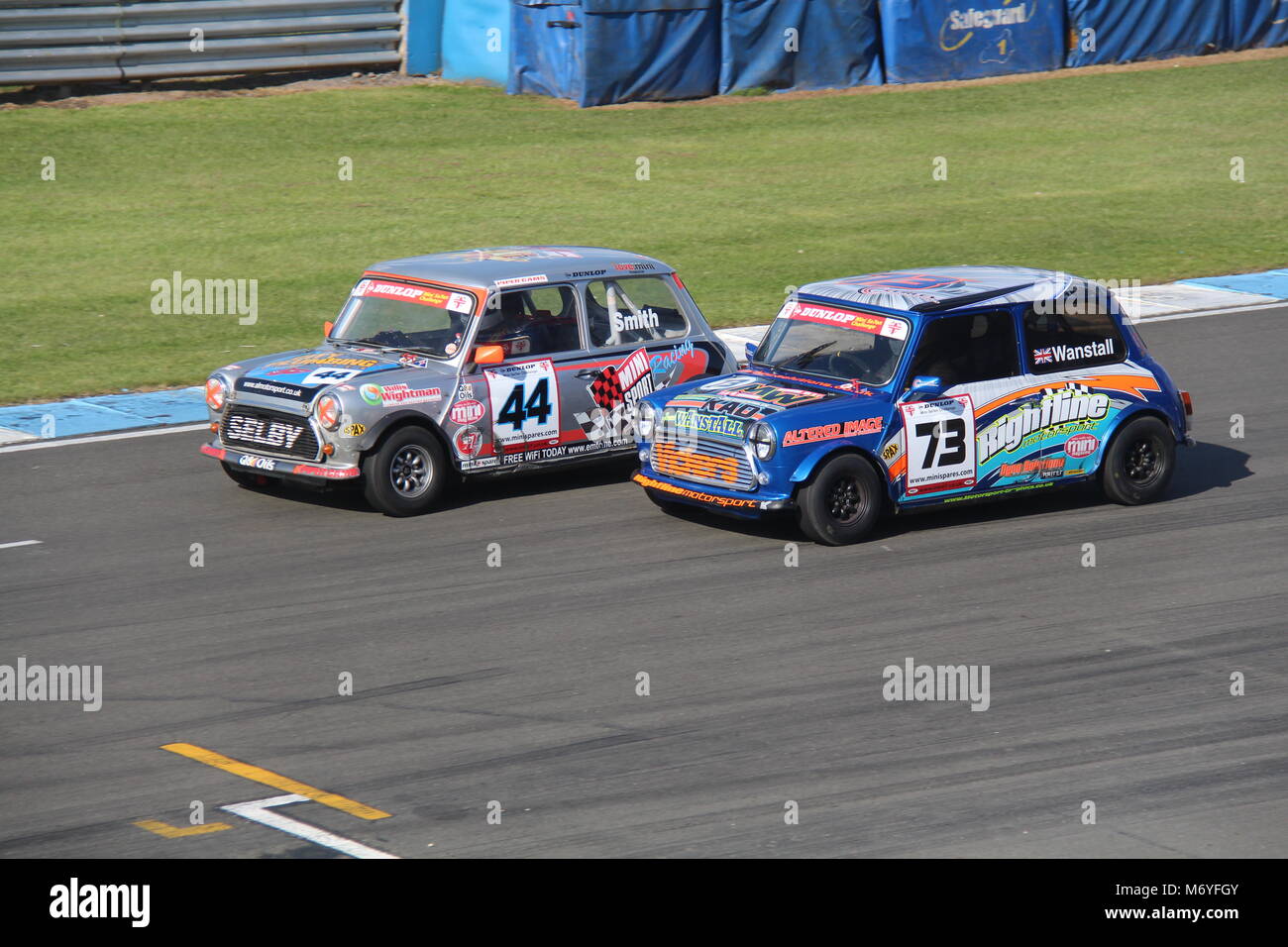 Mini 7 Racing in Donington Park Circuit Juli 2015 Stockfoto