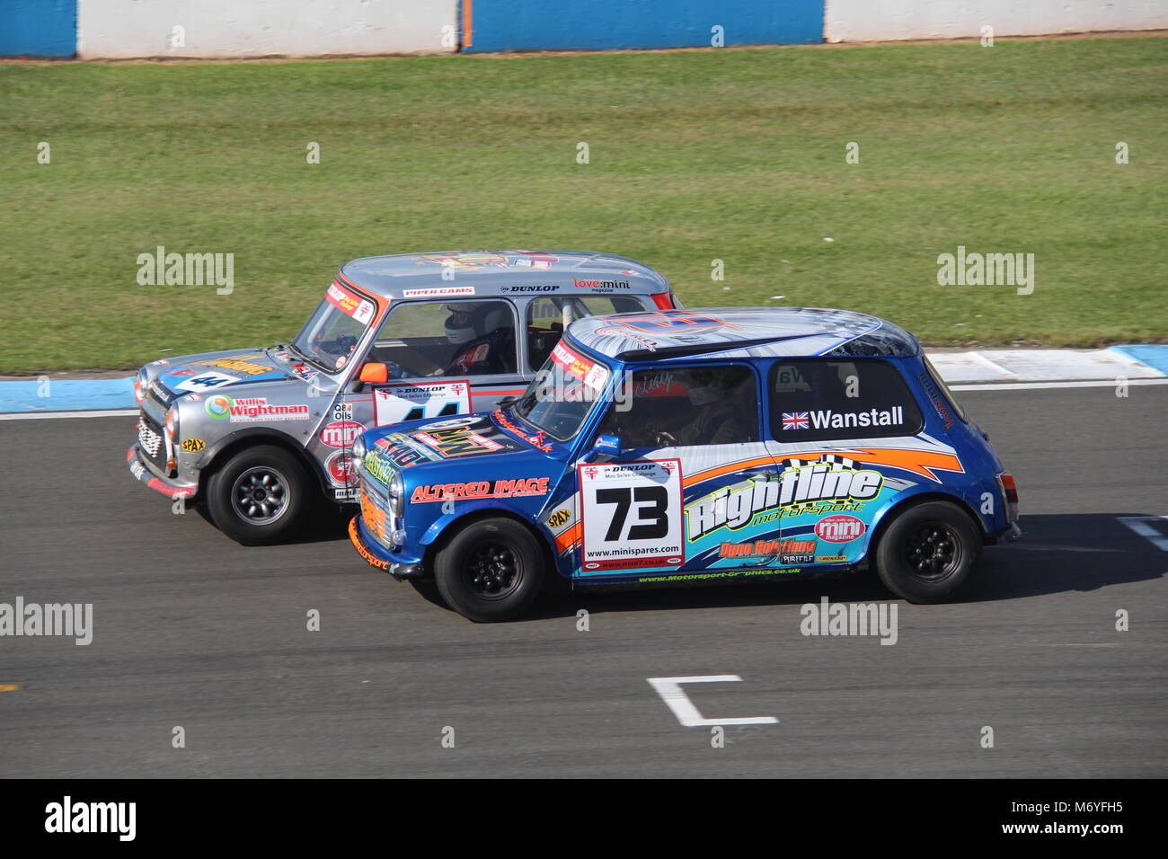 Mini 7 Racing in Donington Park Circuit Juli 2015 Stockfoto