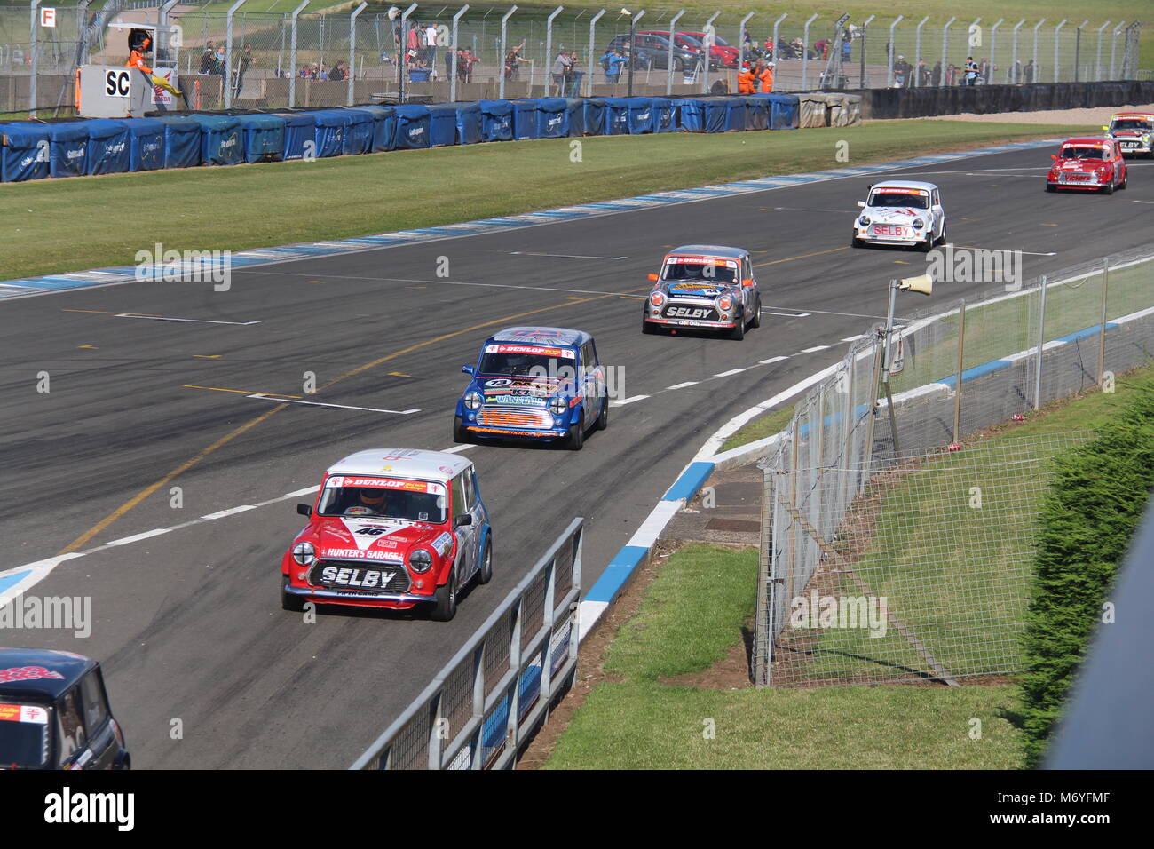 Mini 7 Racing in Donington Park Circuit Juli 2015 Stockfoto