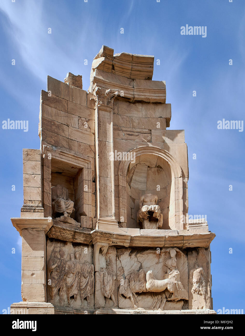 Europa, Philopappos Denkmal auf dem Hügel der Musen, Athen, Griechenland. Griechische und römische Zivilisation, 2. Stockfoto