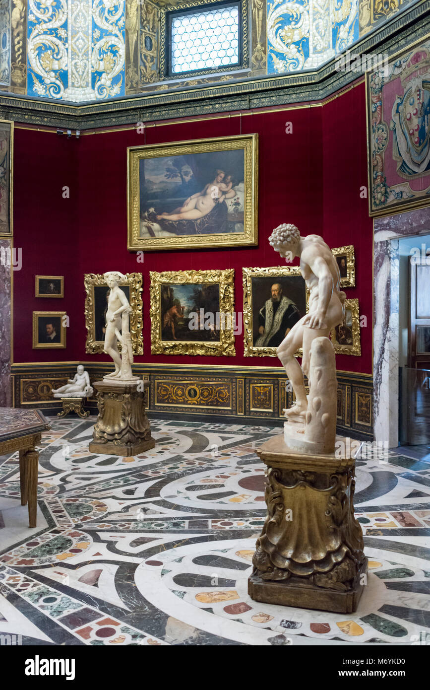 Florenz. Italien. Die tribuna der Uffizien, entworfen von Bernardo Buontalenti (1536-1608), die Galleria degli Uffizi. Stockfoto