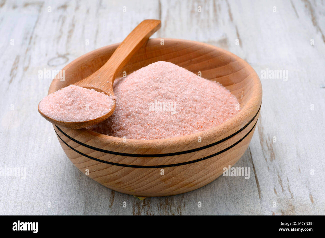 Himalaya rosa Kristall Salz hochauflösendes Bild Stockfoto