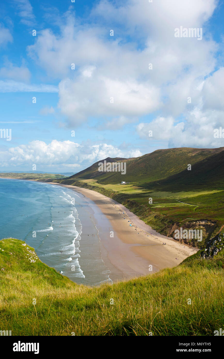 Rhossili Bay, The Gower, South Wales, Großbritannien. Stockfoto