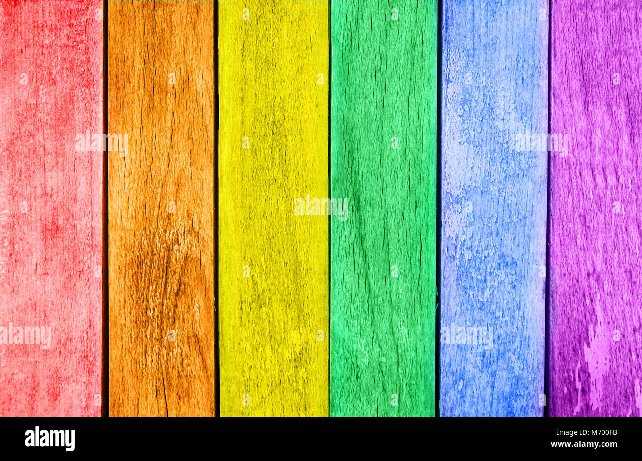 LGBT-Flag farbige Holzbrett abstrakt Hintergrund Stockfoto